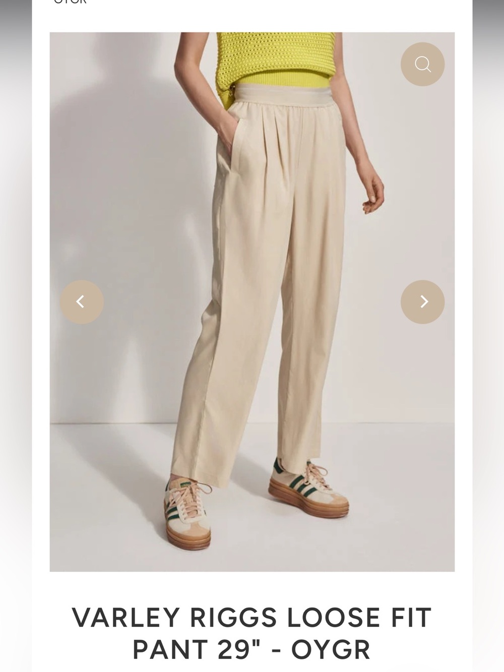 VARLEY RIGGS LOOSE FIT PANT 29"